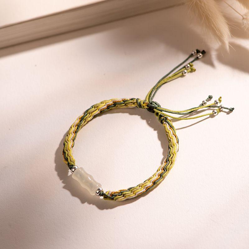 

Прибрежный ремешок для переноски Браслет из белого нефрита и бамбука Студентка, сдающая вступительные экзамены в аспирантуру Плетеная веревка Мальчики и девочки Пара Маленький подарок White Jade Bamboo Bracelet-Bright Yellow