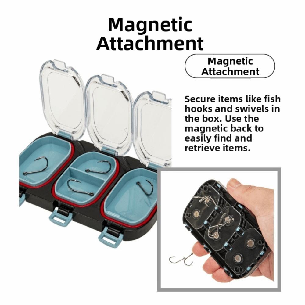 Magnetic Bait Storage Box Easy To Carry Fishing Gear Organizer Gear Fishing Hooks Box Fishing