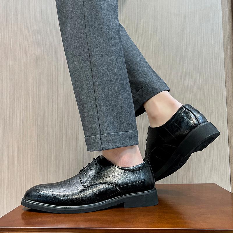 Leather Shoes Men'S Spring Youth Breathable Trend British Business Dress Versatile Casual Shoes 66773-P