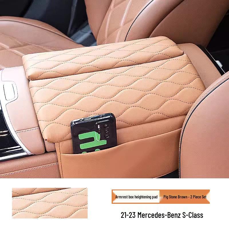Mercedes Armrest Box Protective Pad Cover for E300, LC2600L, and GLC300L Decoration.