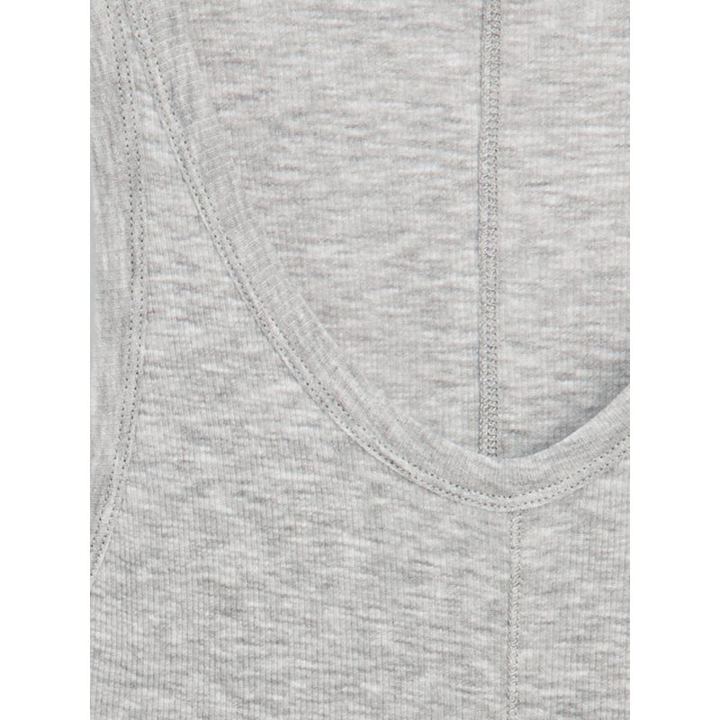 French Style High Quality Thread Cotton U Collar Sleeveless I-Shaped Vest Solid Tight Slimming Short Summer Thin Gyaru Women