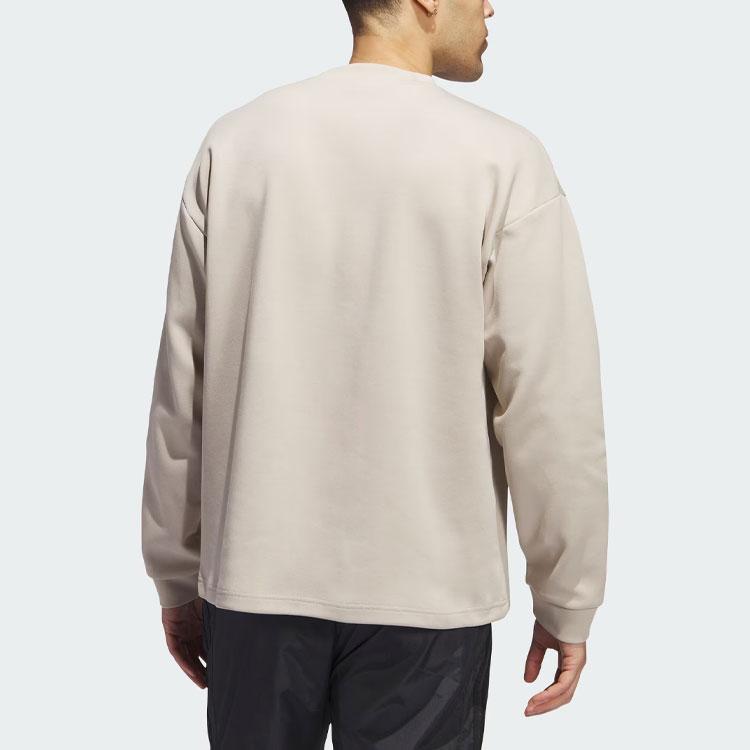 Adidas Originals 1 Moment Pure Logo Mark Sport High Collar Long Sleeve Drop Shoulder T-Shirt Men Tops Beige IK8557