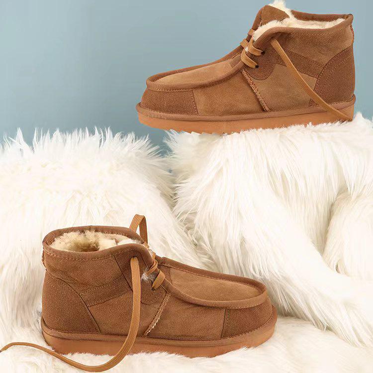 

Men s Warm Breathable Wool and Leather Snow Boots 43 верблюд