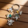 One Piece Luffy Straw Hat Chopper Ace Action Figure Model Toy for Kids Metal Keychain Gift Anime Collectible