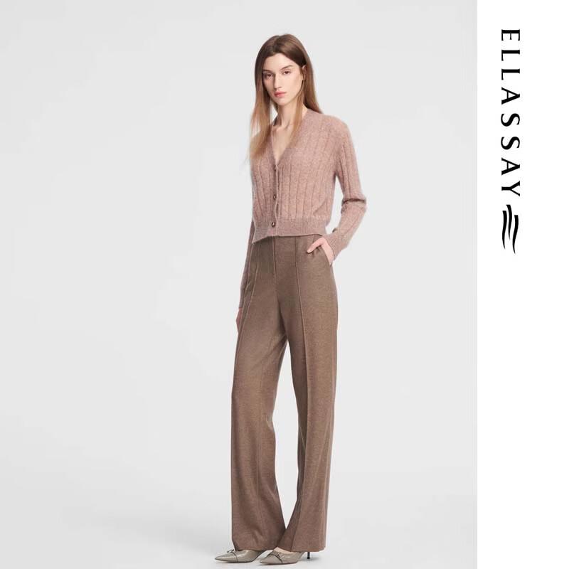 ELLASSAY Women's V-Neck Knit Sweater