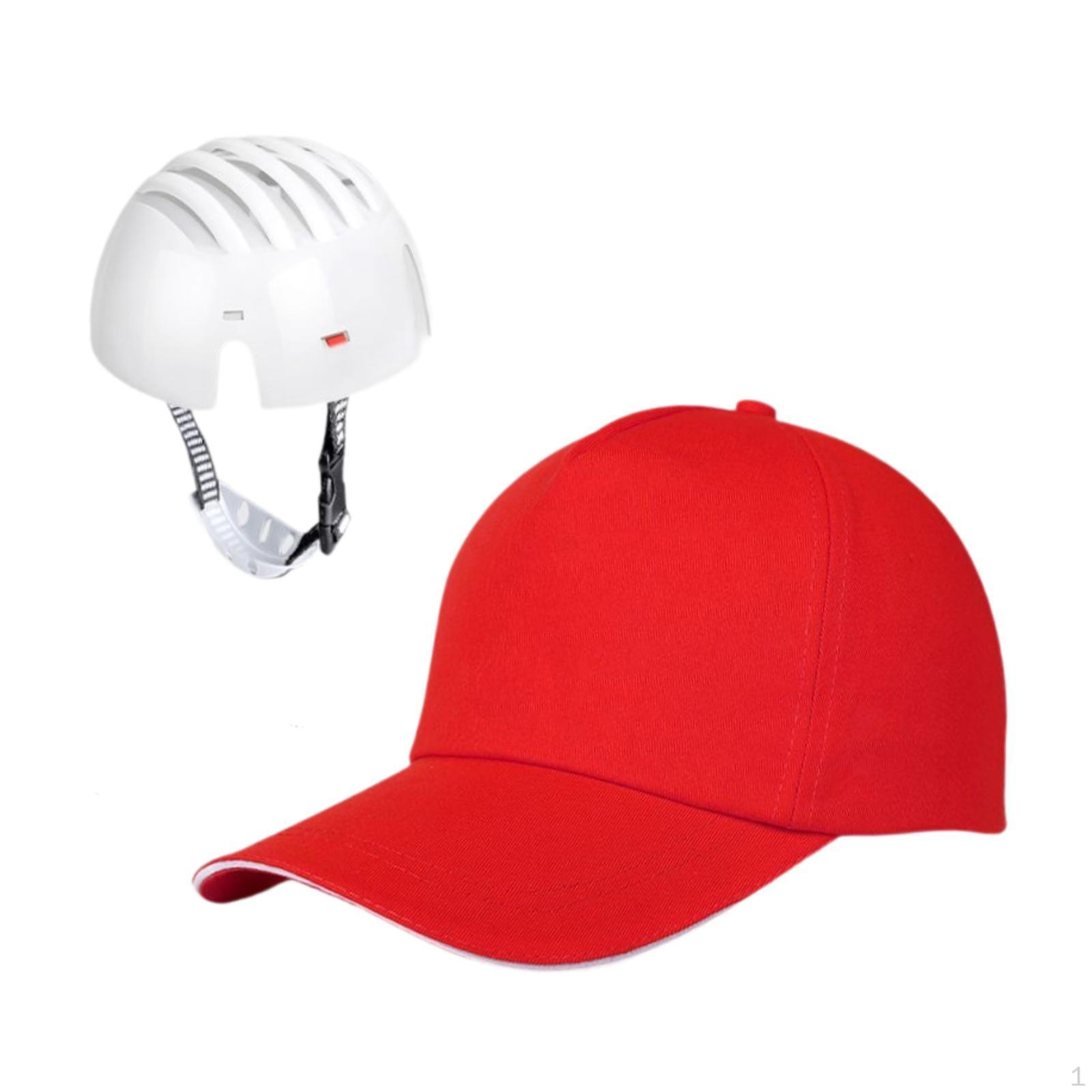 

Baseball Bump Cap with Insert for Men Women, Hard Hat Gym And Riding червоний