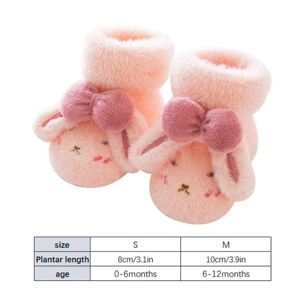 Plush Toddler Shoes Warm Newborn Floor Socks Cute Baby Socks Shoes Winter
