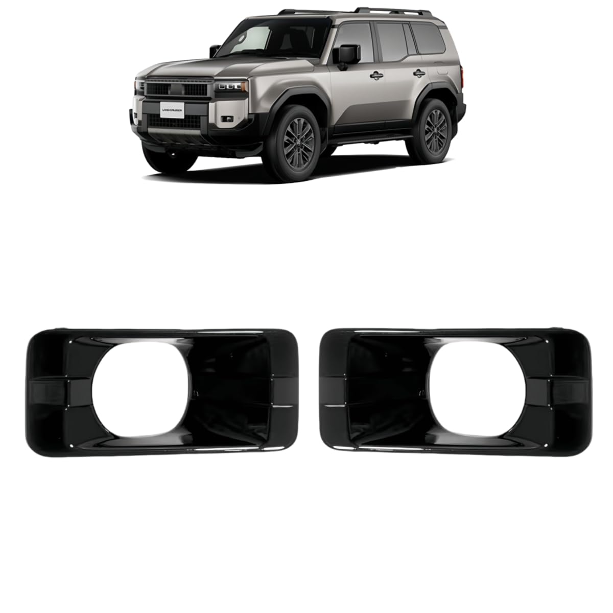 (Ithacolea) Compatible with 2024 Toyota Land Cruiser 250 Series Front чёрный