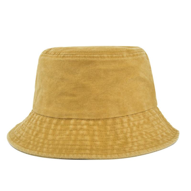 Vintage Baumwolle Fischerhut Unisex Sonnenhut Outdoor Bucket Hat Vier Jahreszeiten Canvas Kappe Fh301-1 Schwarz