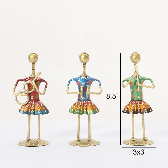 Decoração de casa elegante multicolorida Músico tocando instrumento Ídolo Decoração de mesa