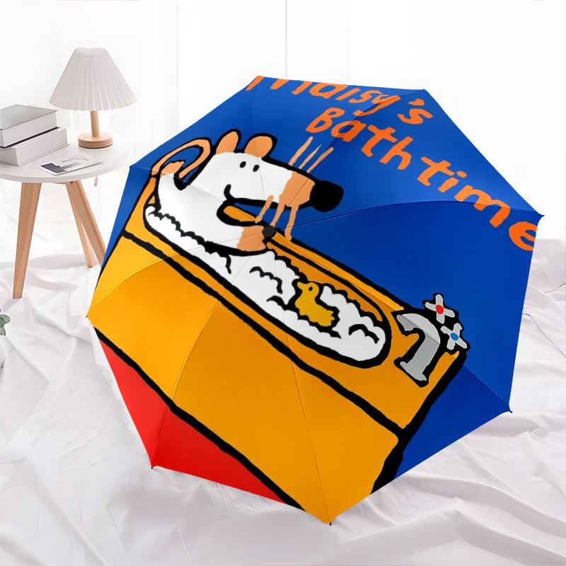 

Maisy pattern, automatic folding umbrella, portable and foldable design, 8 ribs, a Christmas or birthday gift.