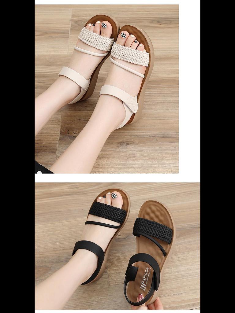 2025 Summer Fashion: Soft Sole Wedge Sandals for Middle-Aged Women