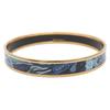 Used HERMES bracelet Emaille PM metal 22.2g blue purple Gold Plated