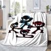 Ninja Kidz Theme Printed Blanket - Perfect for Couch, Bed, Travel & Outdoor Use | Machine Washable, Cozy & Durable.