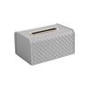 QUANGE Woven Leather Grain Tissue Box