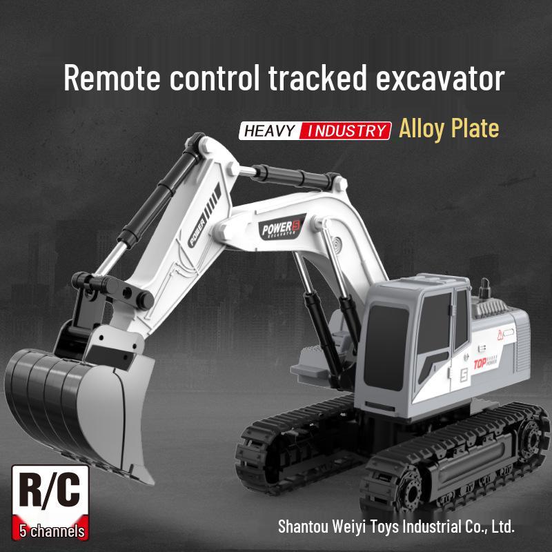 

Rechargeable Remote Control Alloy Excavator Toy - Simulation Digger Vehicle for Boys