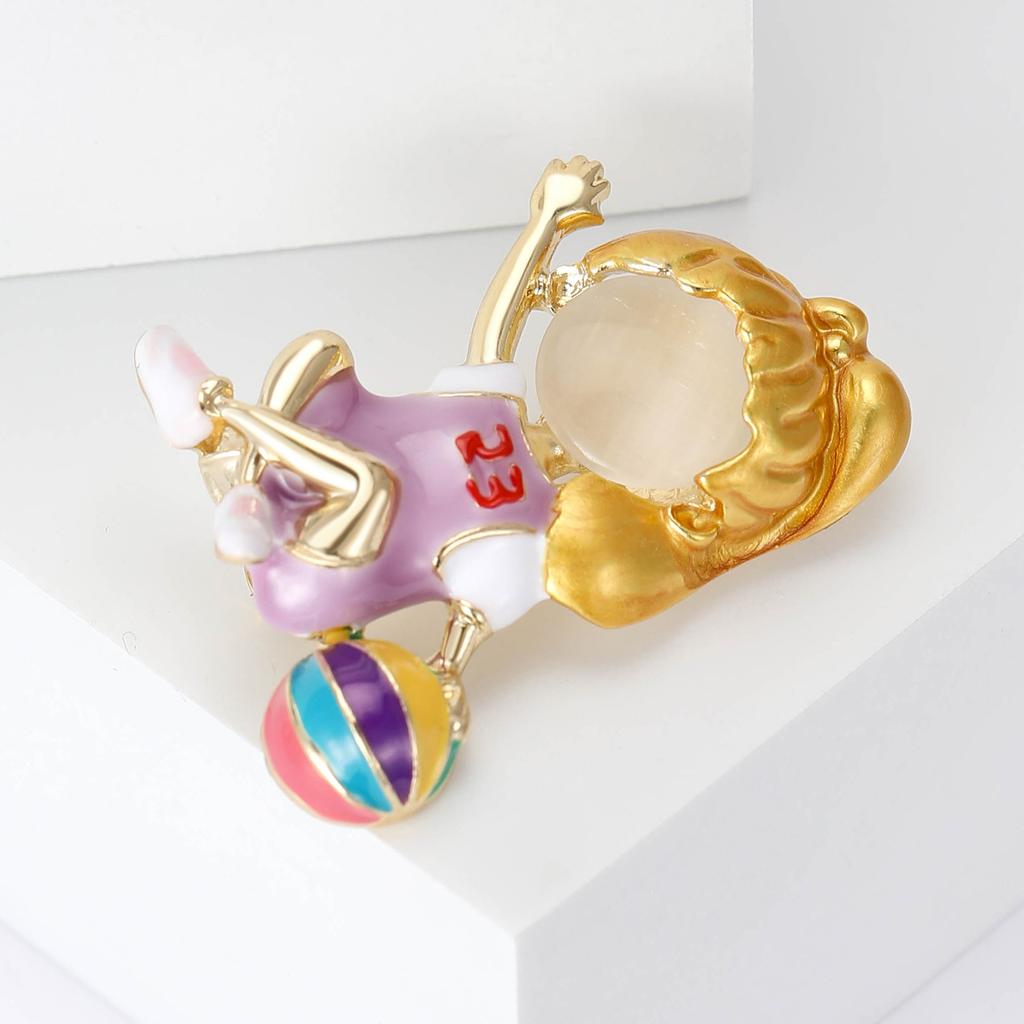 Fashion No. 23 Basketball Little Girl Brooch Niche High-End Women'S Dress Suit Accessories Corsage Matching