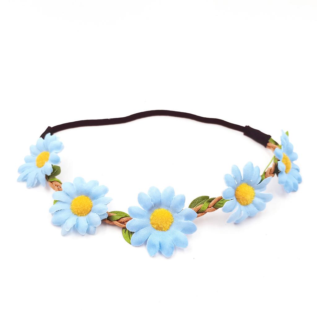 Unique Floral Wreath Daisy Hair Accessories Elastic Flower Headband Headwear For Festivals And Weddings Halloween Party