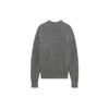 Maison Kitsune Solid Color Crew Neck Wool Sweater Women sweater Light-Gray HW00538KT1040-H150