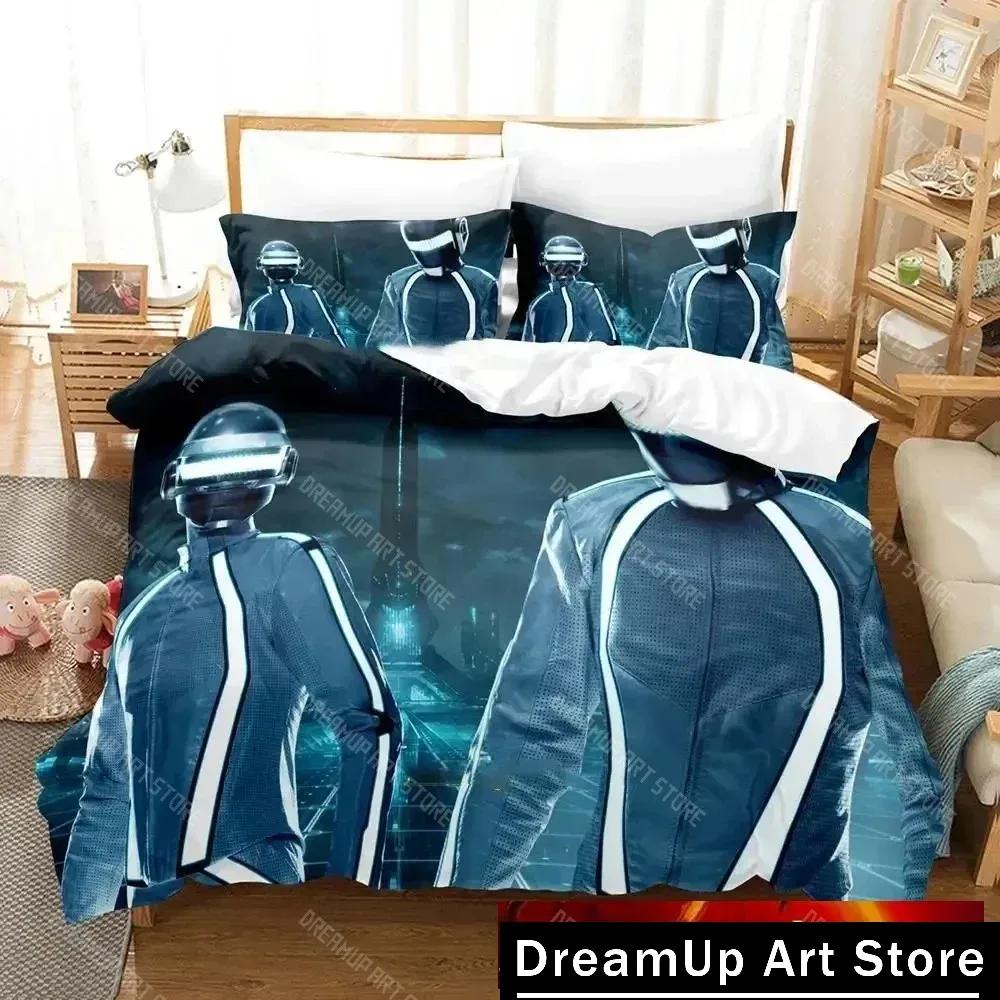 3D Print Daft Punk Bedding Set Duvet Cover Bed Set Quilt Cover Pillowcase Comforter King Queen Size Boys Adult Bedding Set