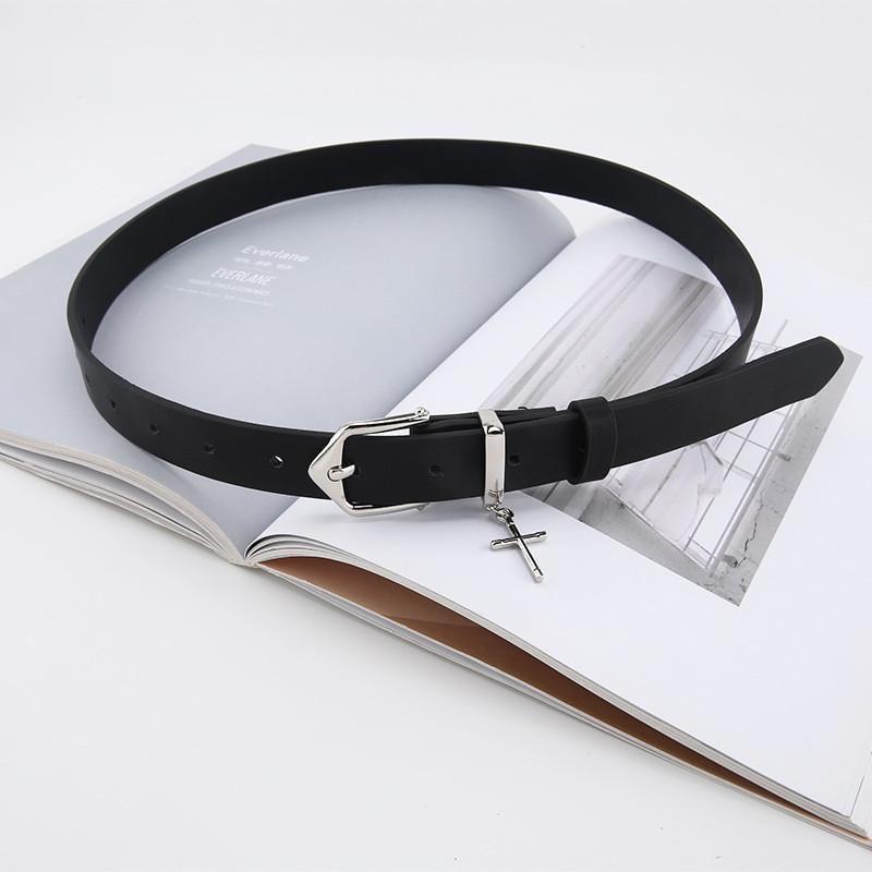 

Vintage Chic Women s Belt Casual Fashion Belt Simple Matching Jeans Belt Ins Style Black Stock