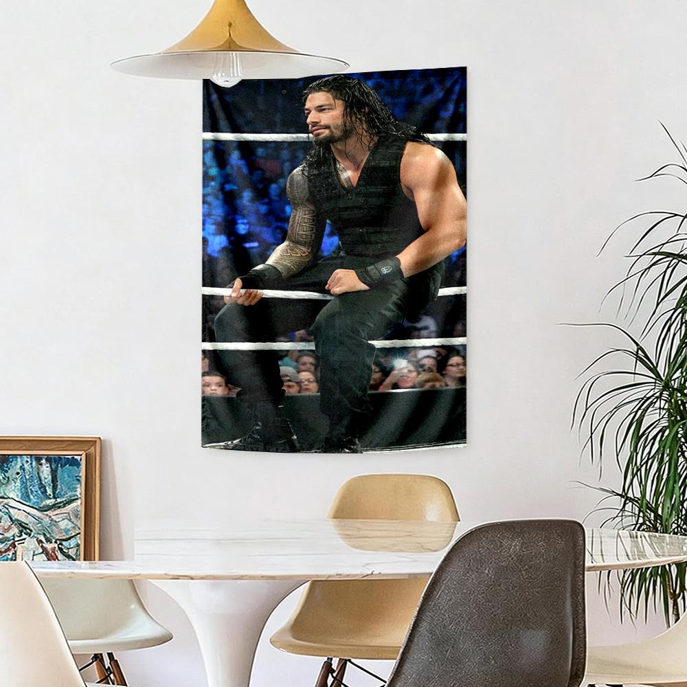 Roman Reigns2 Wall Decor Tapestry Art For Pet Memorial Birthdaywedding Party Backdrop Family Gift