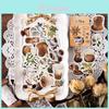 46 Piezas Pegatinas para Diario de Scrapbooking con Patrón de Café y Hermosos Diseños para Decoración Creativa
