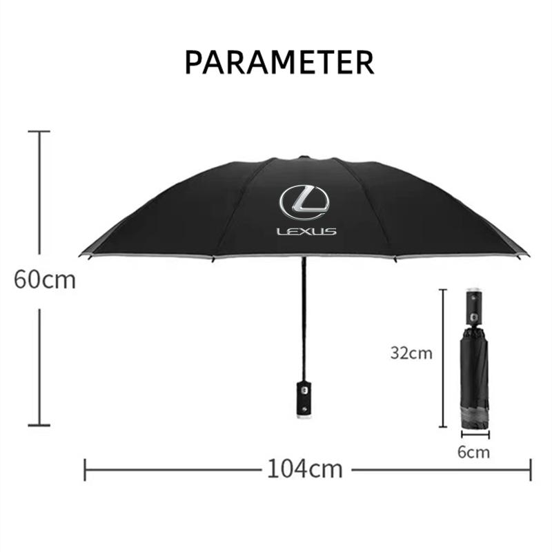 Car Sticker Reverse Folding Umbrella LED Reflective Stripe Umbrella For LEXUS RX300 RX330 RX350 IS250 LX570 Is200 Is300 Ls400