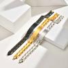 Custom Name Text Engraved Bracelet for Men, Stainless Steel Watch Strap Chain Bangle, Personalized Customized Medical ID Jewelry