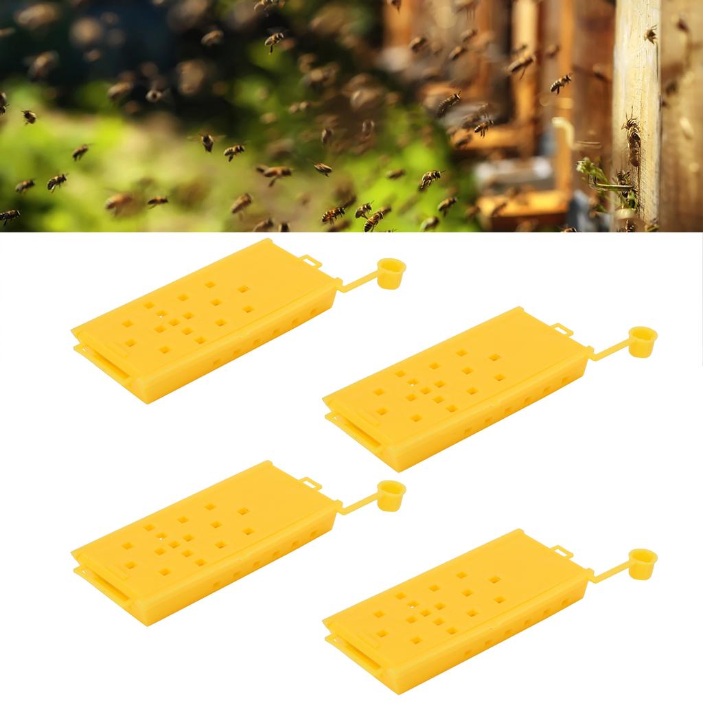 20Pcs Queen Bee Cages Yellow Plastic Capture Box Beekeeping Transport Tool Beekeeper Equipment