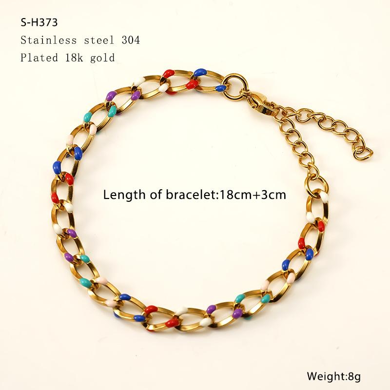 

Цветной капающий кубинский браслет, Высококлассный персонализированный браслет унисекс из титановой стали