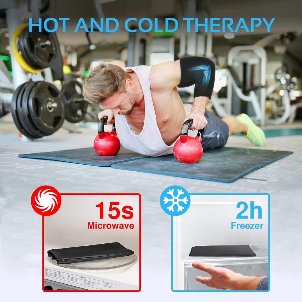 AUM ENTERPRISE Hot & Cold Flexible Ice Packs, Elbow & Knee Ice Pack, Reusable Gel Compression Sleeve, Leg Cold Pack Wrap for Knee, Elbow, Ankle,