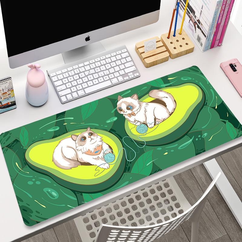 Cute Cat Computer Mouse Pad Gamer Mousepad Purple Art Large x Kawaii Mouse Mat Pads XXL Mause Carpet PC Accessories Desk Mat