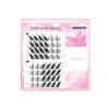 Silk Fox Eye False Eyelashes: Black Stem, Slanted Flying Design, Thick Single Cluster, Self-grafted Style.