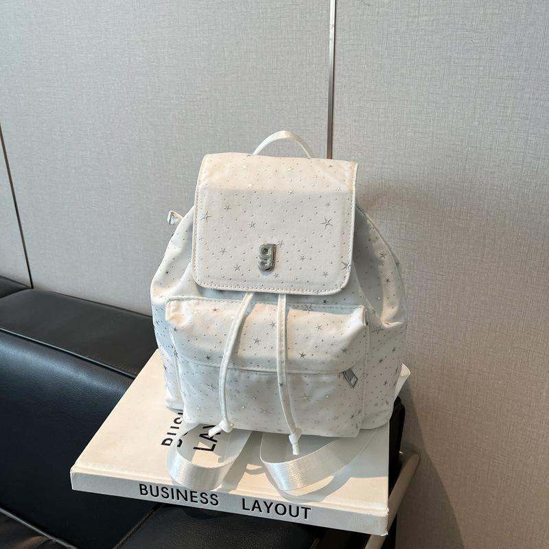 

2025 Girls Backpack New Solid Color Korean Version Casual Summer Large Capacity Travel Backpack Fashion Backpack