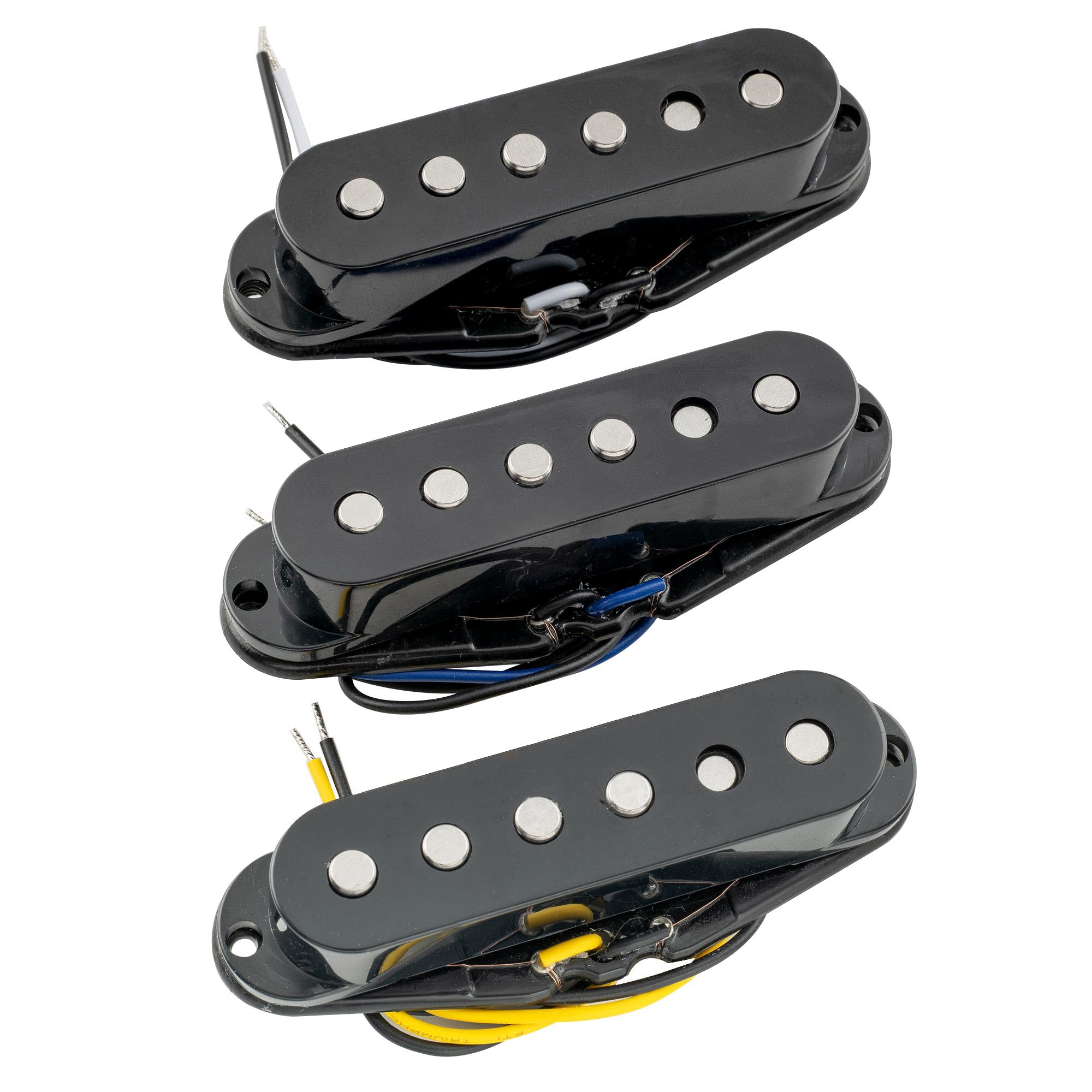 

Звукосниматели Musiclily Pro Staggered Alnico 5 для электрогитары Strat, синглы, черные для ST-60SE (Шея/Средний/Мост) Гитары, (Набор 3) чёрный