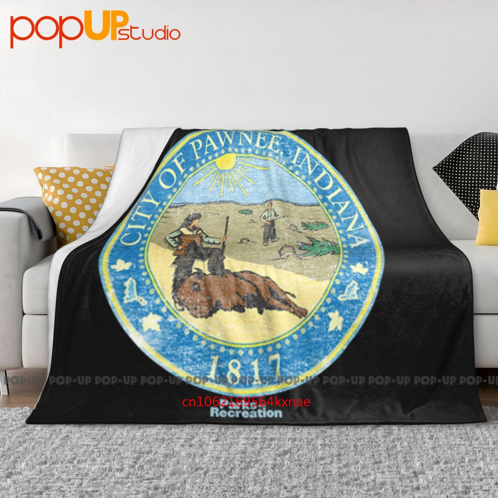 Parks And Recreation Distressed Pawnee Seal Ultra-Soft Blanket Quilt Winter Sofa Cover Bed Covers 30x40in