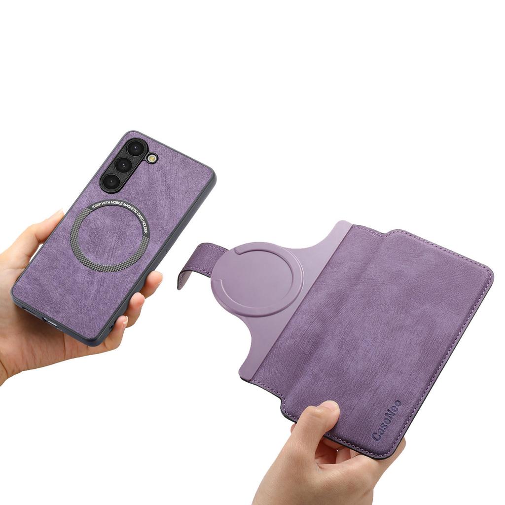 Für Samsung Galaxy S23 Magnetische Hülle CASENEO Abnehmbare Leder Handy Brieftasche Hülle
