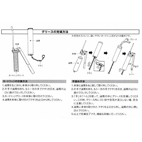 SK11 (SK11) Hand grease gun, both manual and cartridge use, 400g HG-400N