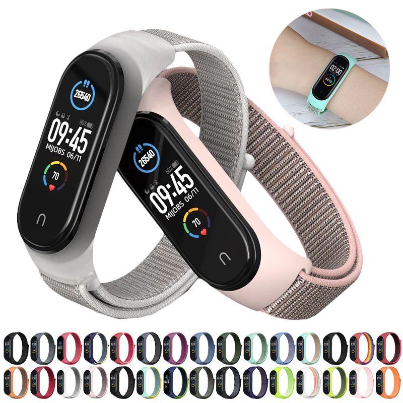 Atmungsaktives und leichtes Nylonarmband für Xiaomi Mi Band 3/4/5/6 Verstellbar und langlebig