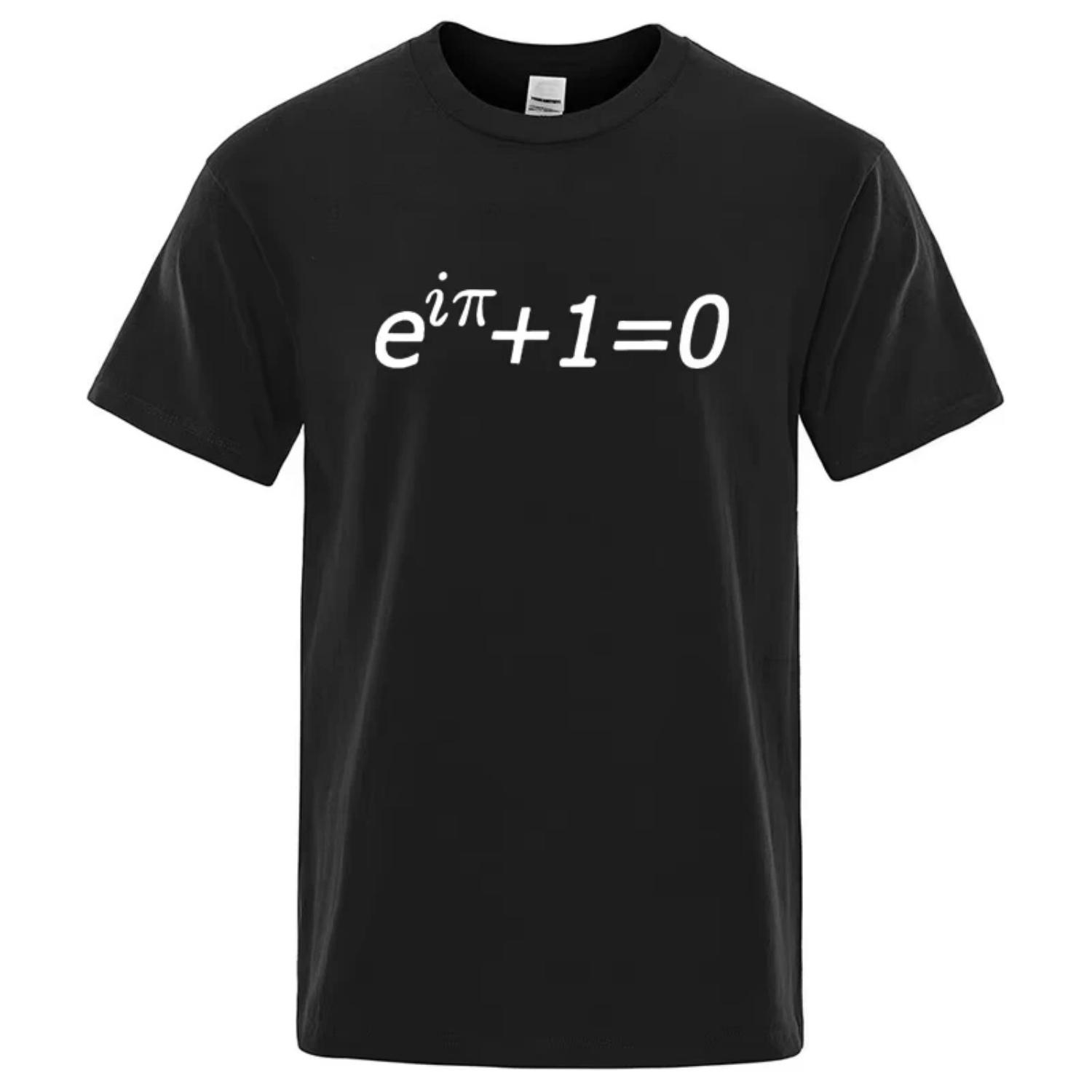 

Men s High Quality T-shirt 100% Cotton Funny Mathematical Design Print Summer Casual Loose for Men T-Shirt Male Hip Hop Tops S чёрный