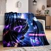 1Pc Neon Future Cityscape Blanket Soft And Comfortable Casual Warm Camping Travel Christmas Halloween Xmas Gift M928717