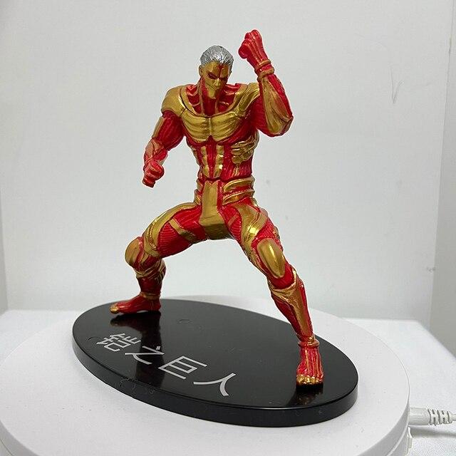 18cm Attack on Titan Eren Jaeger Anime Figure Shingeki No Kyojin Levi Ackerman Action Figure The Armored Titan Figurine Doll Toy