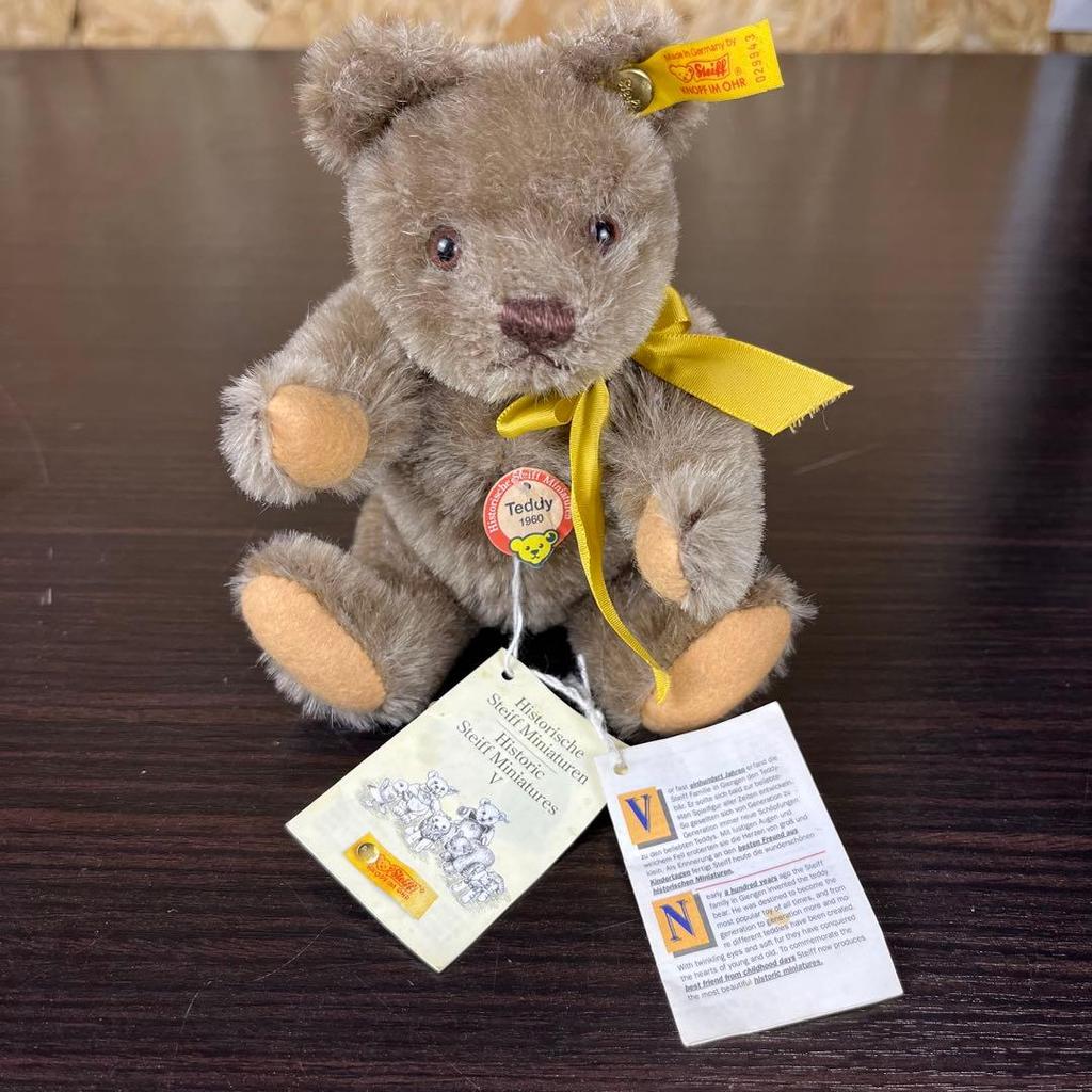 [USED] Rare Steiff Miniature Teddy Bear, Caramel