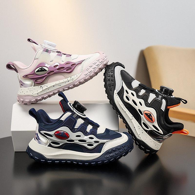 Boys' Lightweight Shock-Absorbing Running Shoes with Rotating Buckle for Autumn/Winter