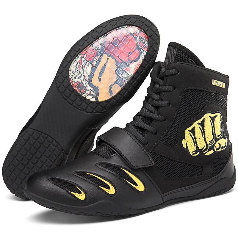 Large size men's and women's boxing, wrestling, fighting shoes, light and non-slip Sanda training shoes, one piece of fighting shoes 2025