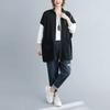 Vest for Women Cotton Oversize Autumn Solid Color Zipper Thickened Casual V-neck Vest Sleeveless Tops Jacket