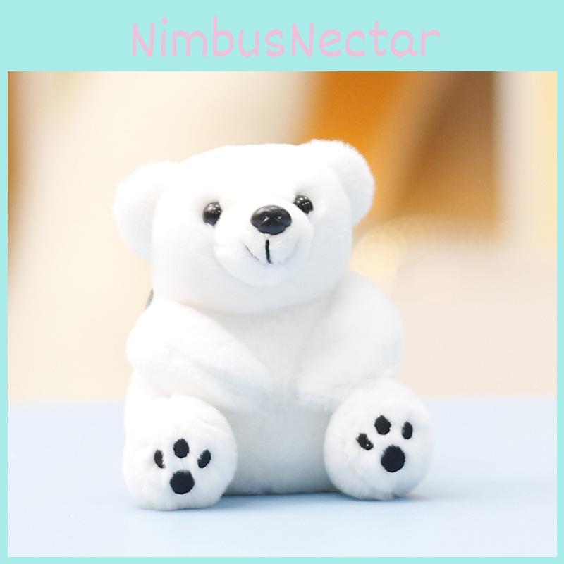 Plush Arctic Bear Backpack Keychain Toy Cute Animal Bag Pendant Decorations