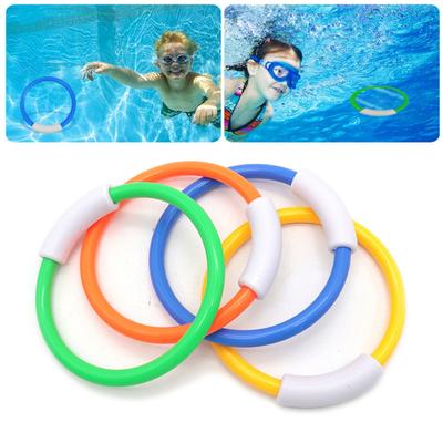 4 Pcs Diving Ring Toys Colorful Underwater Pool Dive Rings for Kids Underwater Training Sinking Throwing Dive Rings for Swimming Pool Parties