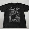 Mazzy Star Black T Shirt White Cat Flowers Vintage Band Merch Vintage Washed Top For Everyday Wear Streetwear Soft Stretched